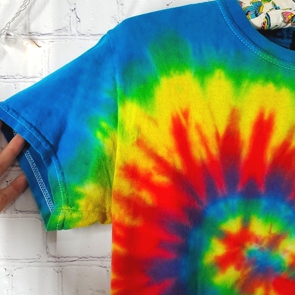 Y2K Santa Cruz Skateboards Speed Wheels Screaming Hand Vibrant Tie-Dye Mens Sm - Picture 7 of 16